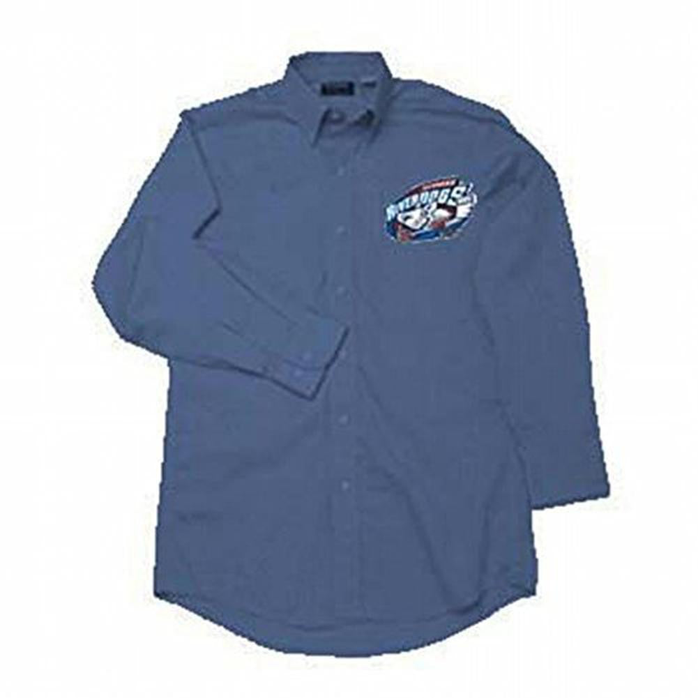 Richmond Riverdogs Logo Oxford - Blue Men's Dress Shirts Richmond Riverdogs MD Blue 