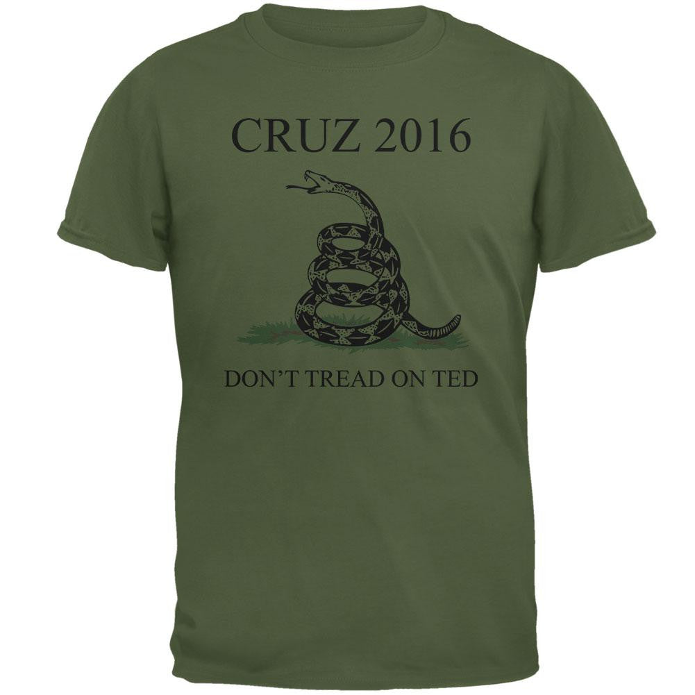 Election 2016 Cruz Don't Tread On Ted Military Green Adult T-Shirt Men's T-Shirts Old Glory 2XL Green 