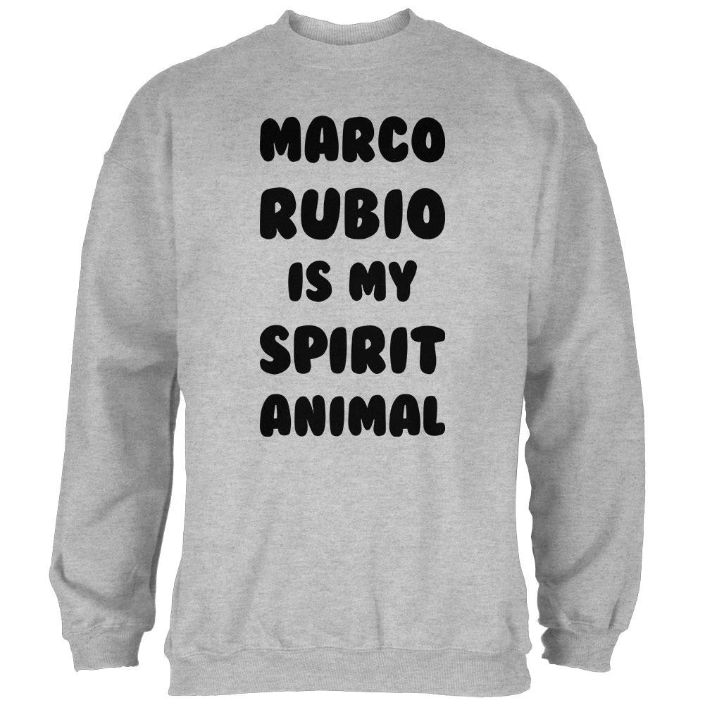 Election 2016 Marco Rubio Spirit Animal Light Heather Grey Adult Sweatshirt Men's Sweatshirts Old Glory 2XL Grey 