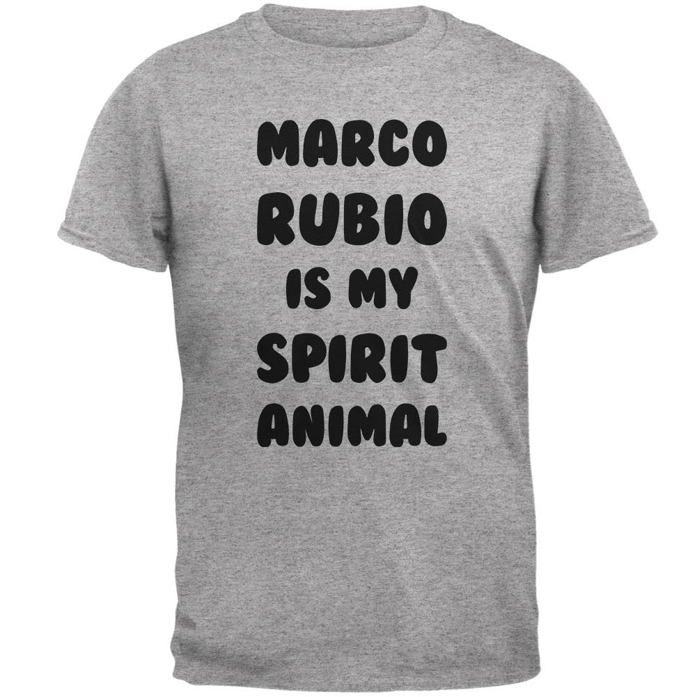 Election 2016 Marco Rubio Spirit Animal Heather Grey Adult T-Shirt Men's T-Shirts Old Glory 2XL Grey 