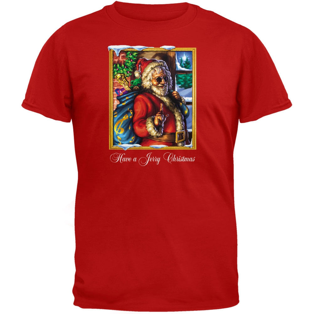 Grateful Jerry Garcia Have a Jerry Christmas Red Mens T-Shirt Men's T-Shirts Grateful Dead