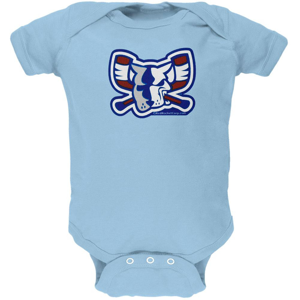 Richmond Riverdogs - Mad Dog Light Blue Baby One Piece Baby One Piece Richmond Riverdogs   