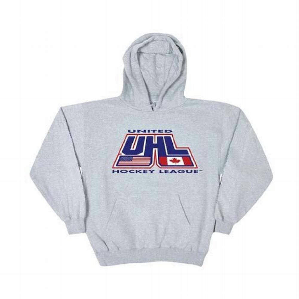 UHL Logo Hoodie - Heather Men's Hoodies Old Glory   