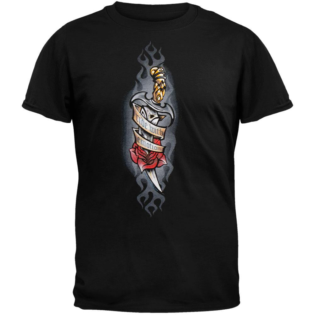 Ride With Emotion Dagger T-Shirt Men's T-Shirts Old Glory   