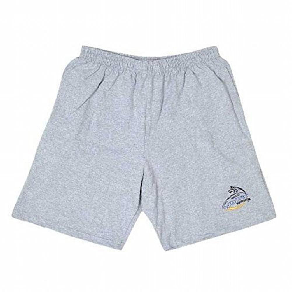 Manchester Wolves - Embroidered Logo Shorts Men's Shorts AFL 2XL Grey 