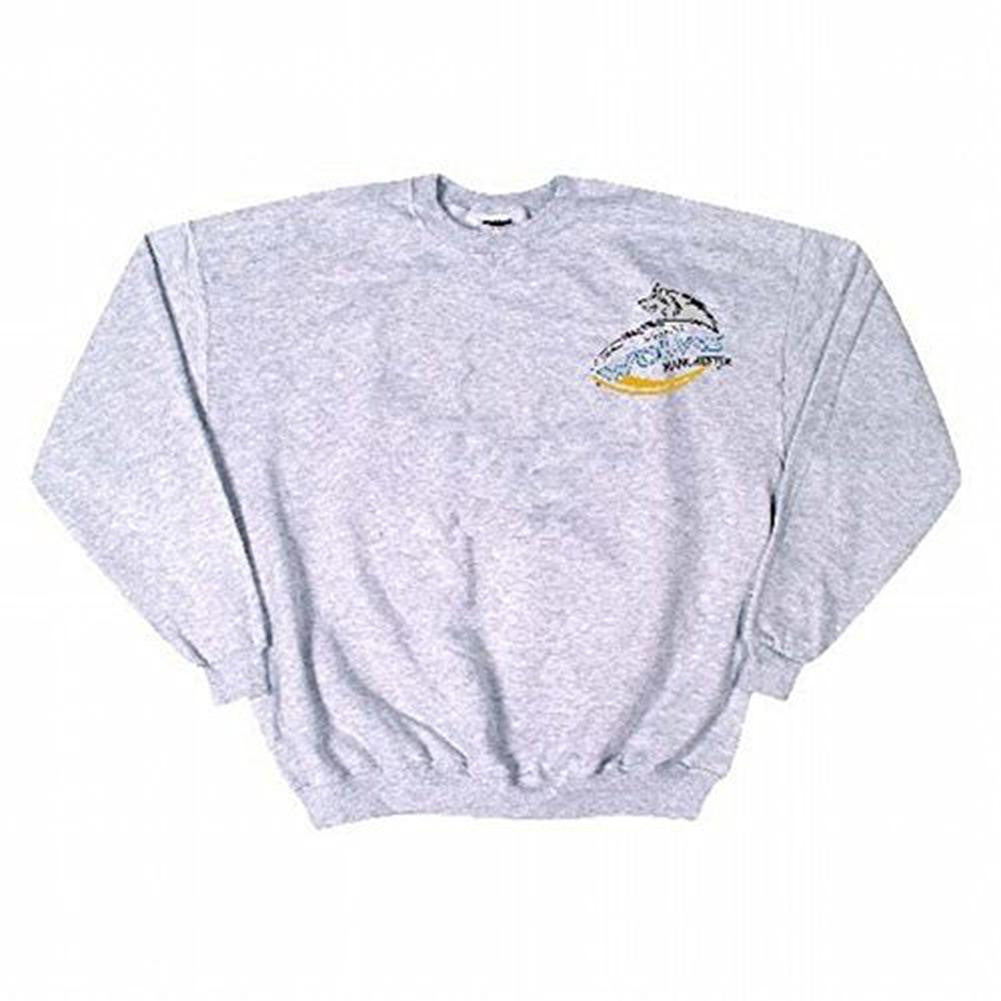 Manchester Wolves - Embroidered Crest Grey Sweatshirt Men's Sweatshirts Manchester Wolves 2XL Grey 