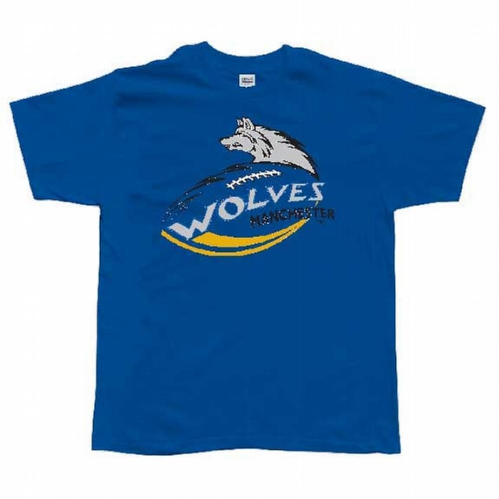 Manchester Wolves Logo T-Shirt - Royal Men's T-Shirts Manchester Wolves   