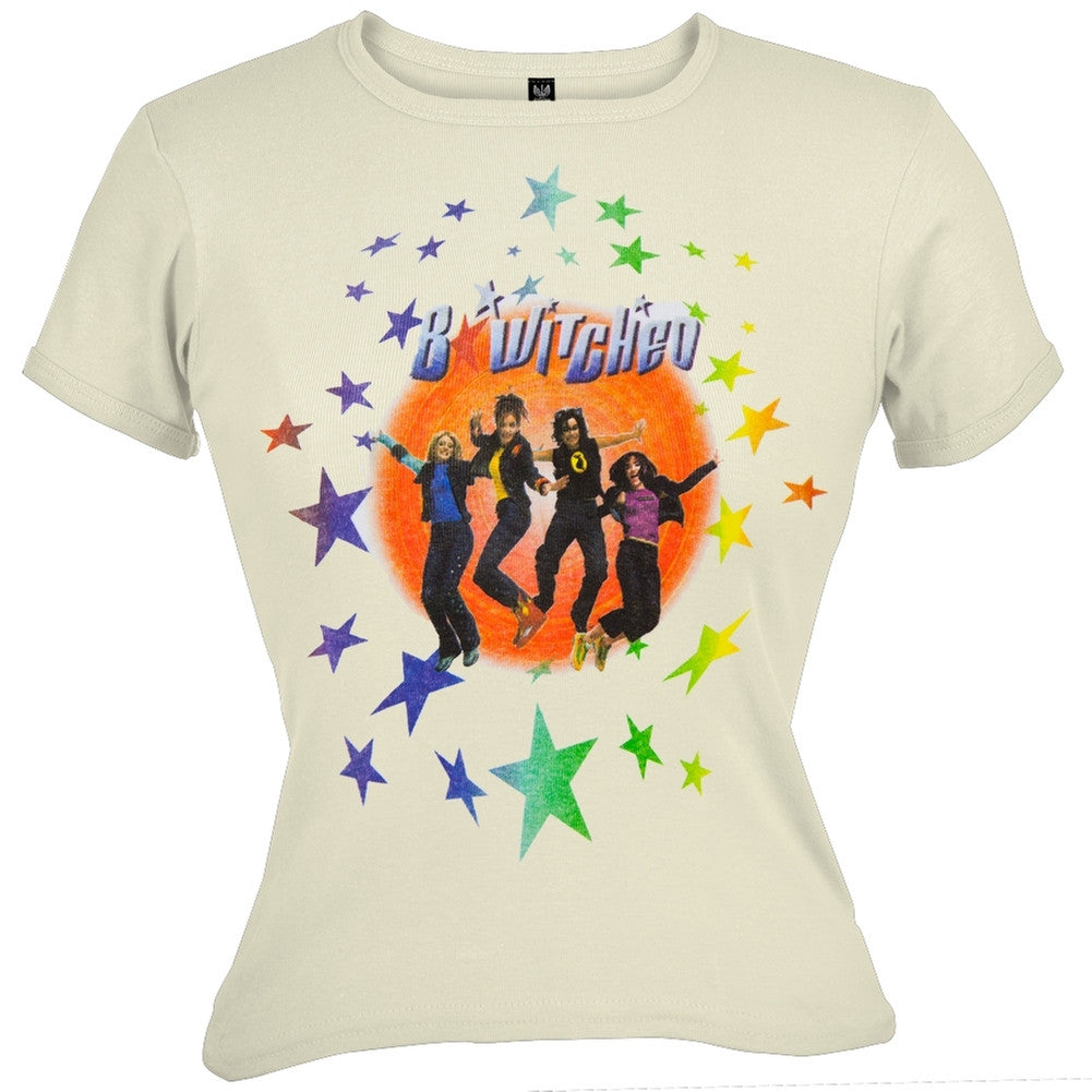 B Witched - Jump Juniors Half T-Shirt Juniors T-Shirts B Witched LG White 