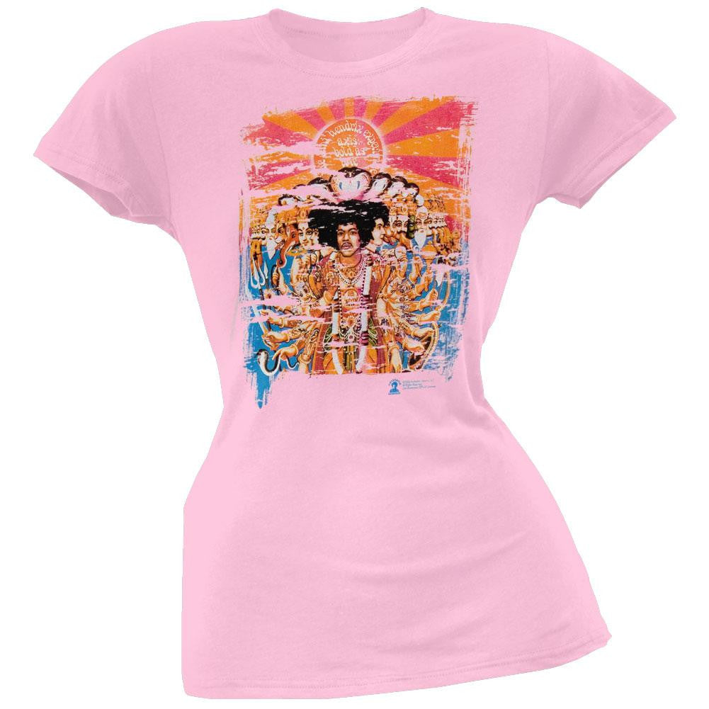 Jimi Hendrix - Axis Juniors T-Shirt Juniors T-Shirts Jimi Hendrix SM Light Pink