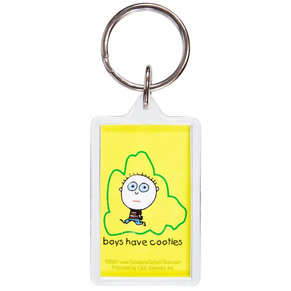 David & Goliath - Boys Have Cooties Keychain Keychains Old Glory   