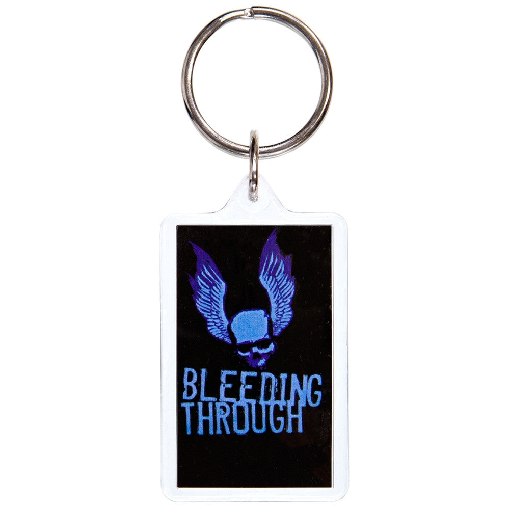 Bleeding Through - Winged Skull Keychain Keychains Old Glory OS Black 