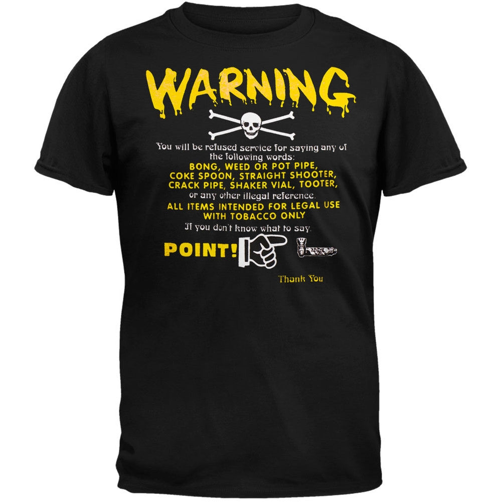 Head Shop Warning T-Shirt Men's T-Shirts Old Glory   