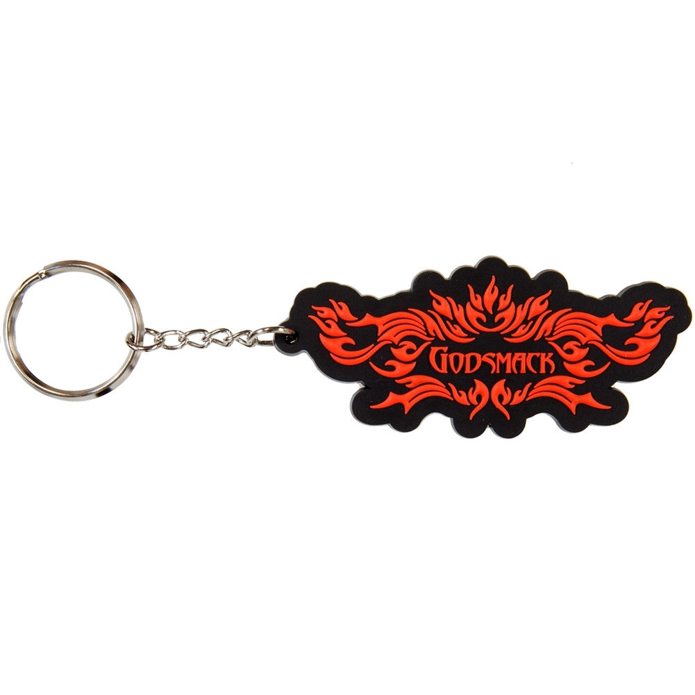 Godsmack - Red Tribal Fire 3D Keychain Keychains Old Glory OS Black 