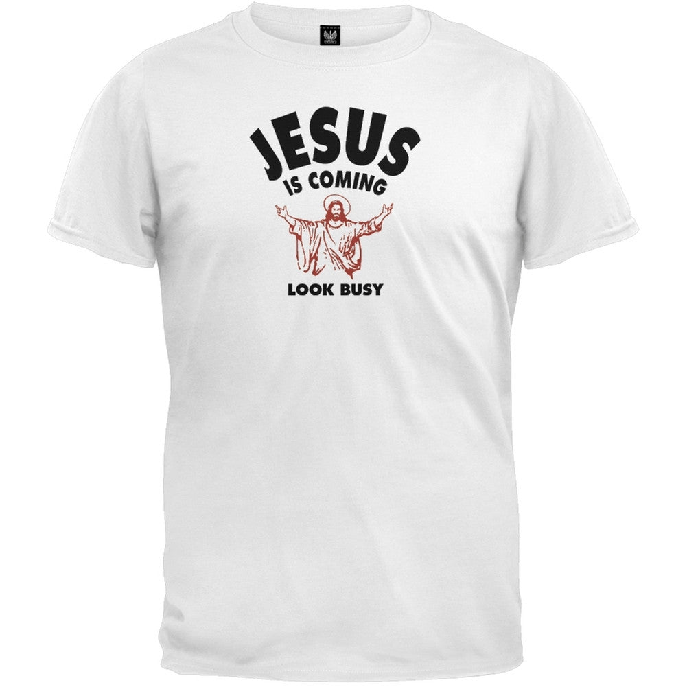 Jesus Is Coming T-Shirt - White Men's T-Shirts Old Glory   