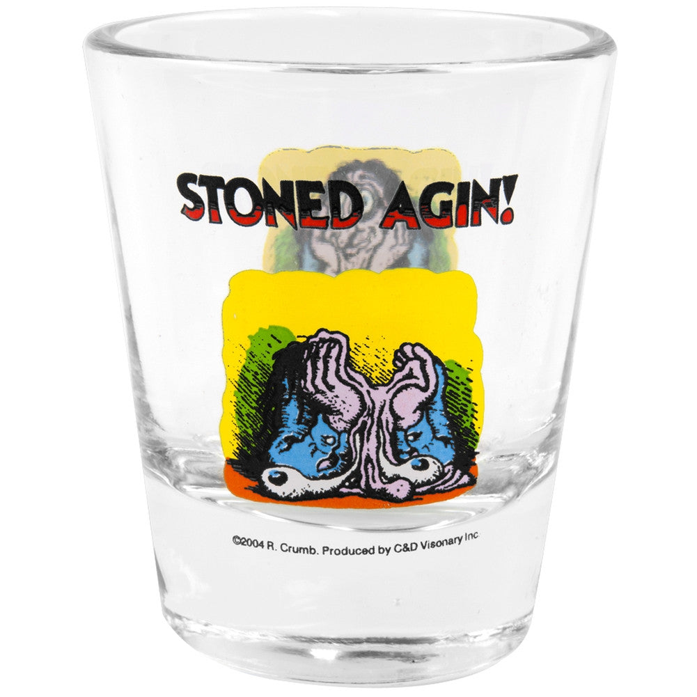 R. Crumb - Stoned Agin Shot Glass Shot Glasses Old Glory OS Grey 