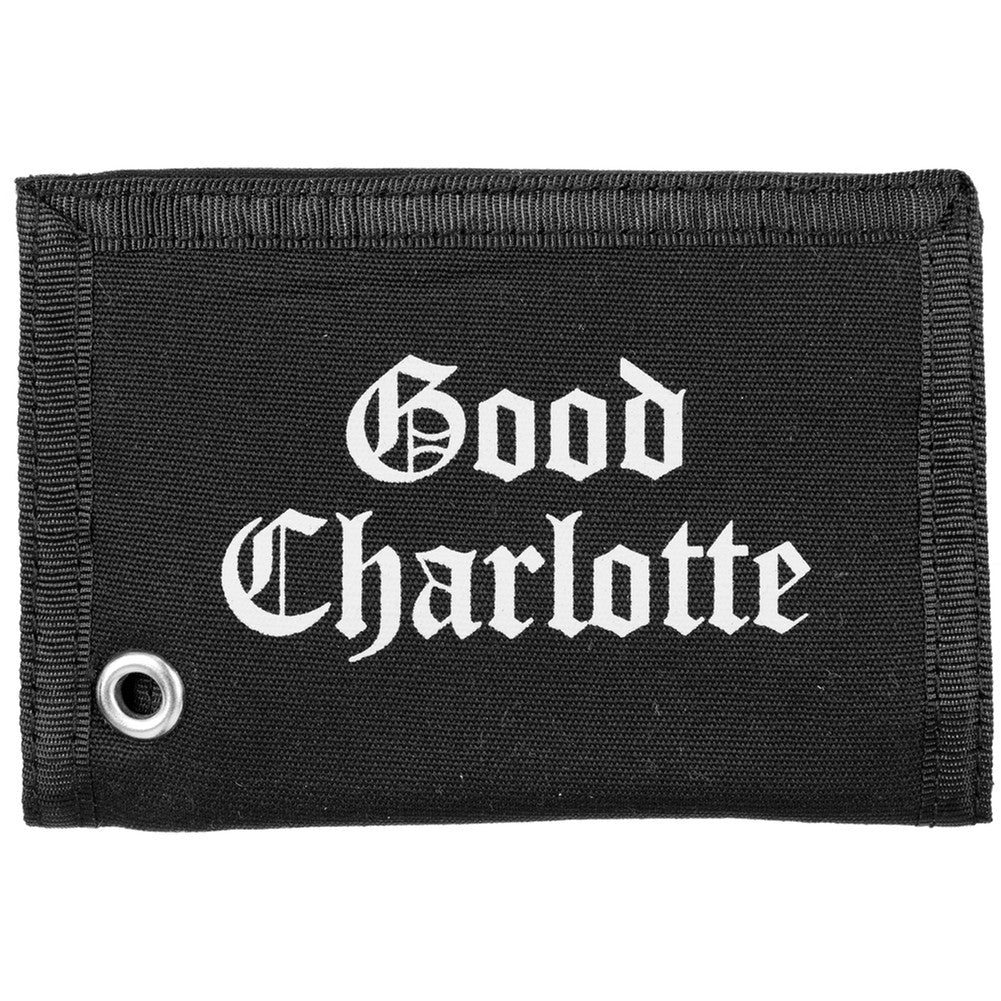 Good Charlotte - Monogram Nylon Tri-Fold Wallet Wallets Old Glory OS Black 