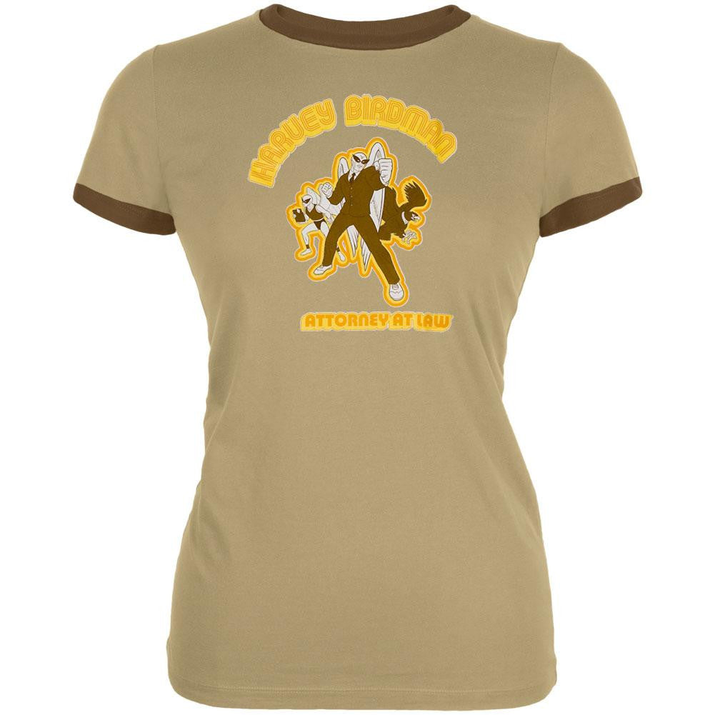 Harvey Birdman - Juniors T-Shirt Juniors T-Shirts Harvey Birdman SM Tan 