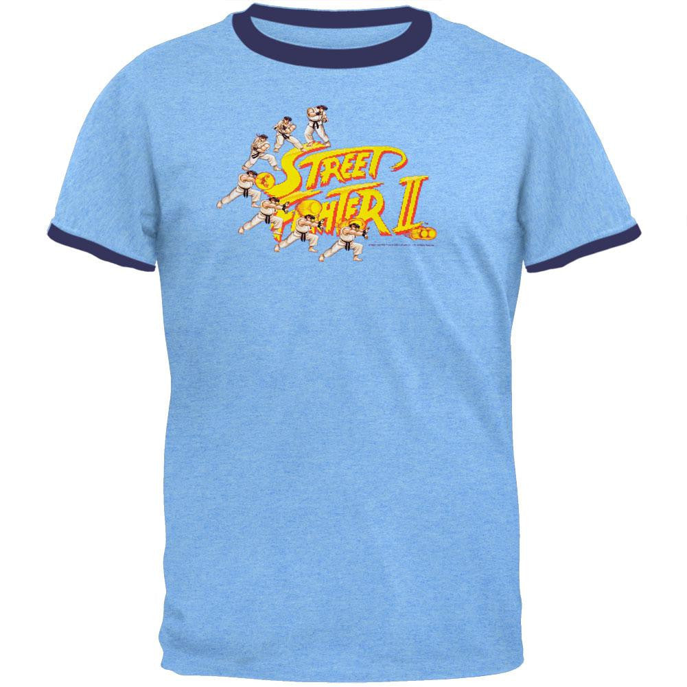 Street Fighter II - Ryu Logo Adult T-Shirt Men's T-Shirts Street Fighter (video game)   