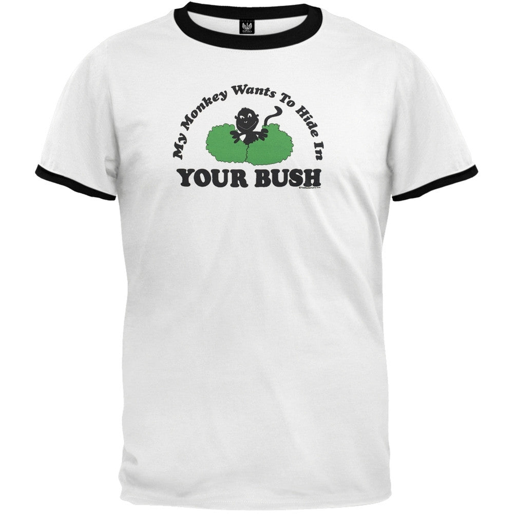 Monkey In Your Bush - Ringer T-Shirt Men's T-Shirts Old Glory   