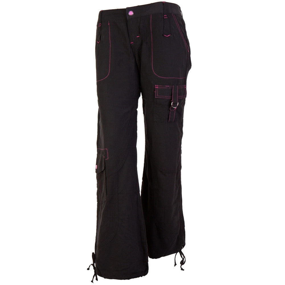 Kikgirl - Black Nylon Commander Juniors Pants Juniors Pants Kikgirl 3 Multi 