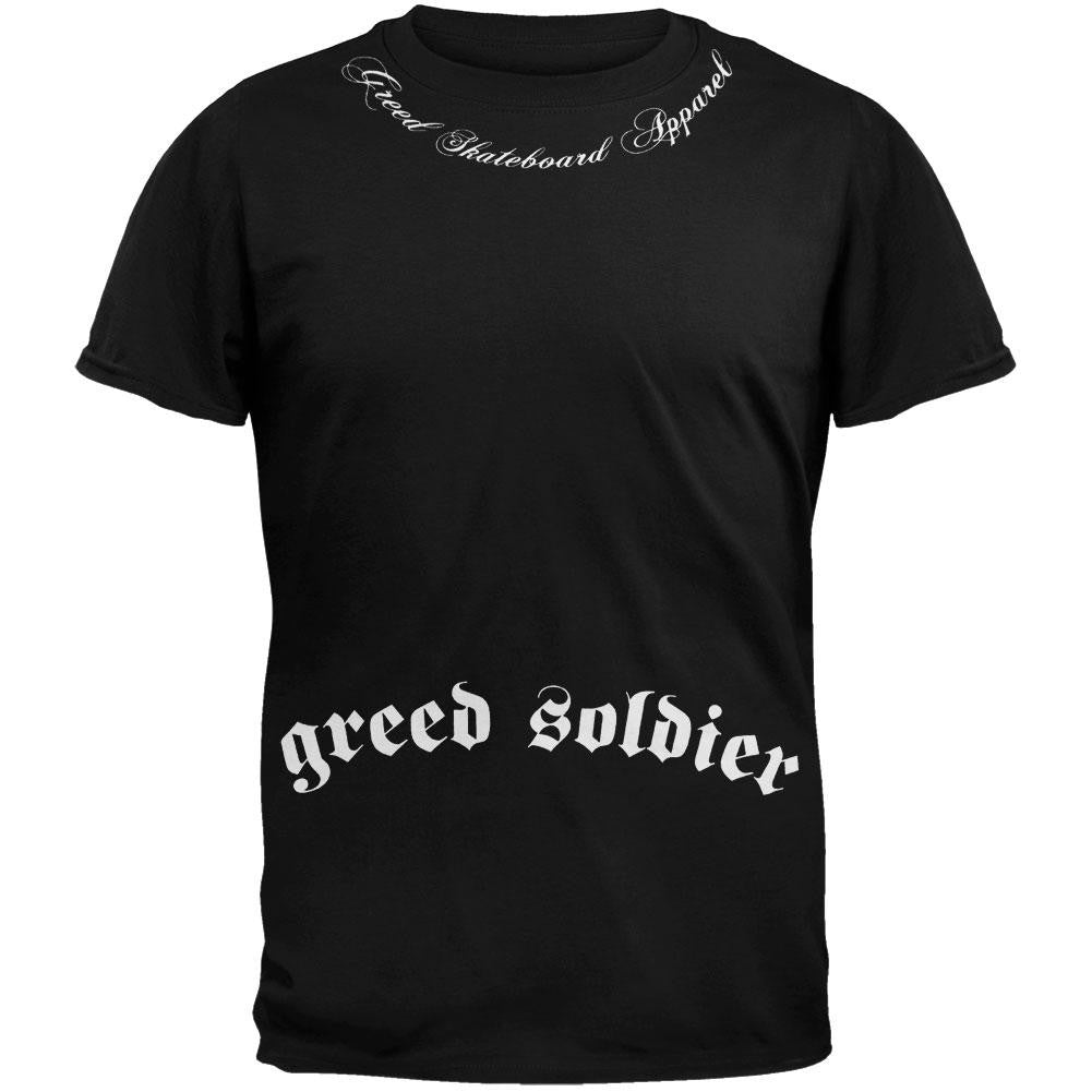 Greed Skateboard Apparel - Soldier T-Shirt Black Men's T-Shirts Greed LG Black 