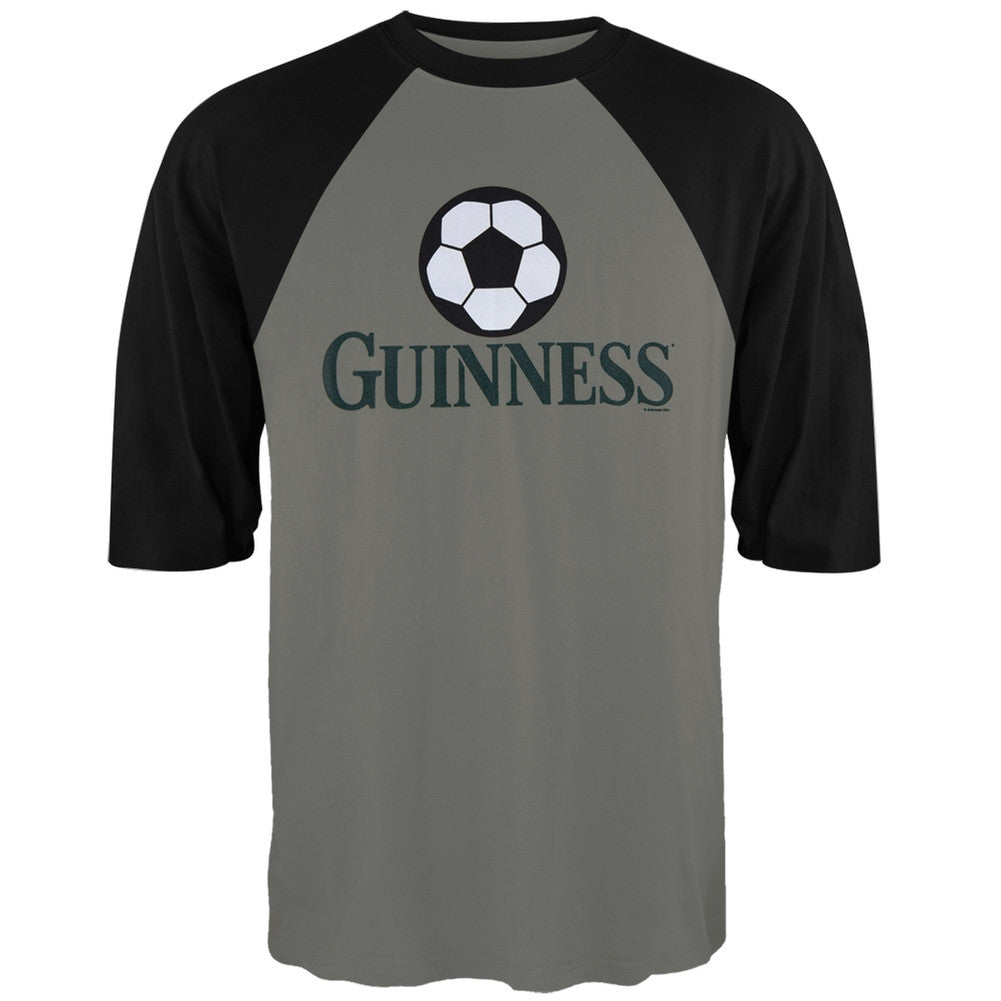 Guinness - Soccer Logo 3/4 Sleeve Men's Raglans Guinness MD Olive 