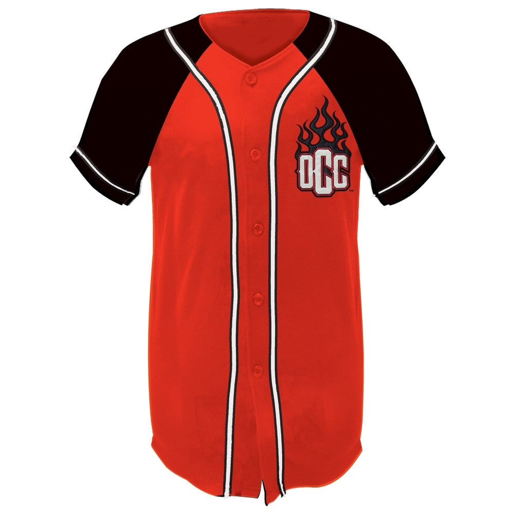 Orange County Choppers - Letterman Premium Baseball Jersey Men's Baseball Jerseys Orange County Choppers