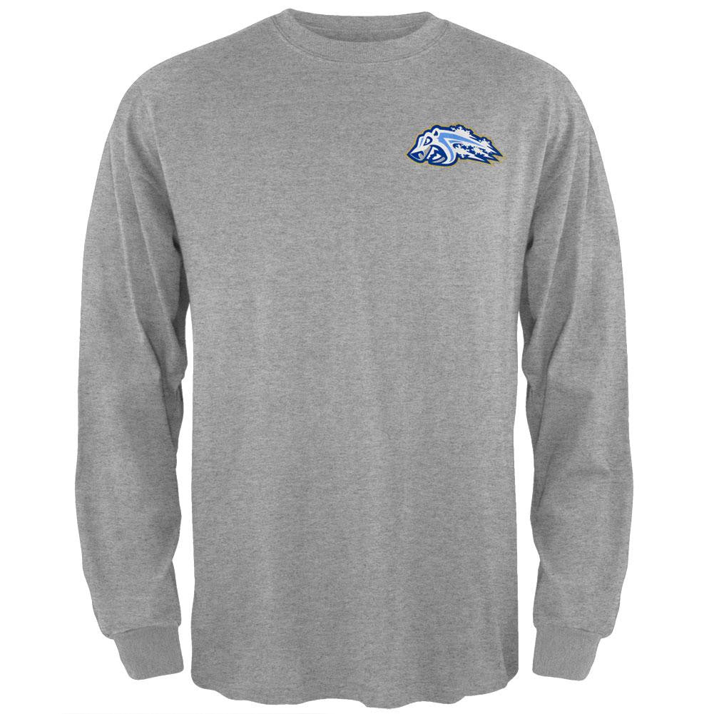 Adirondack Frostbites - Dual Logo Long Sleeve T-Shirt Men's Long Sleeves Adirondack Frostbite SM Grey 