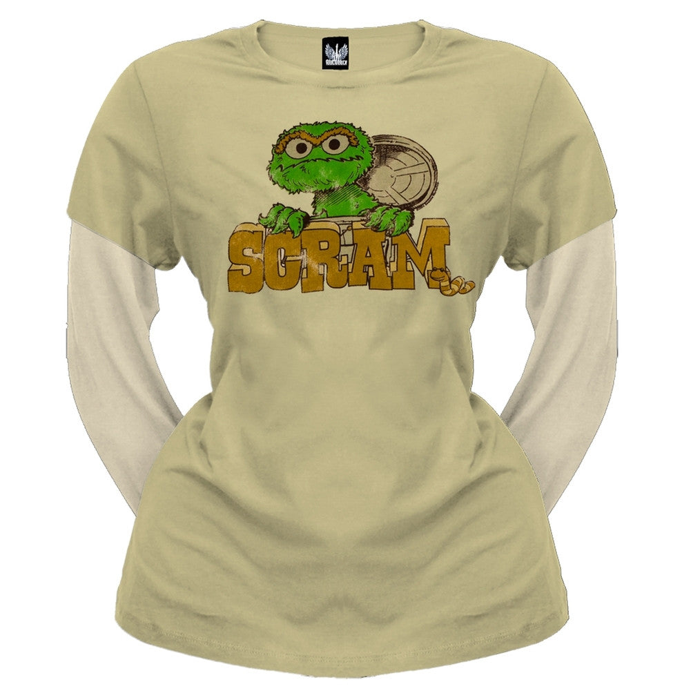 Sesame Street - Scram 2fer Juniors Thermal Juniors Thermals Sesame Street SM Tan 