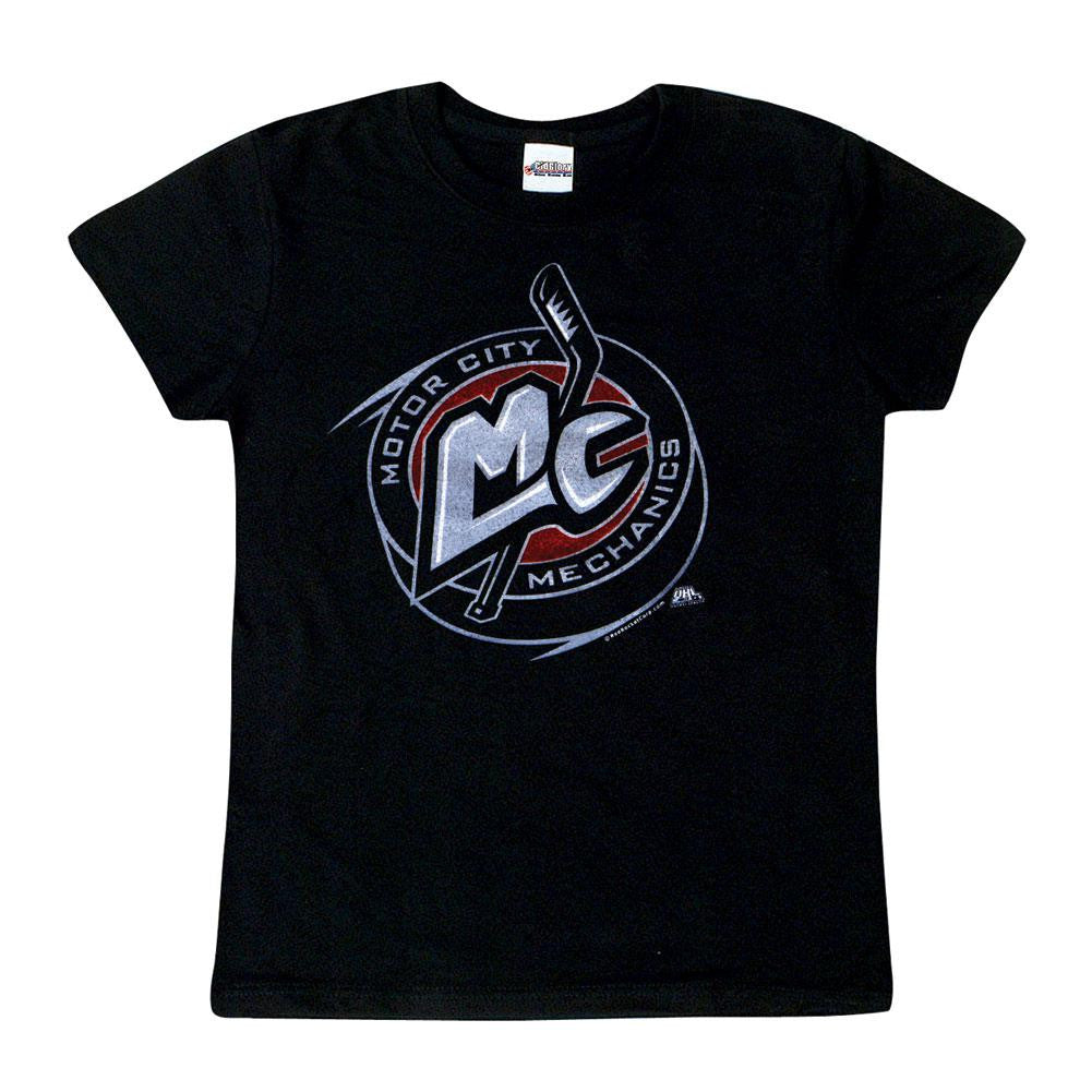 Motor City Mechanics - Logo Black Juniors Babydoll T-Shirt Juniors Babydolls Motor City Mechanics   