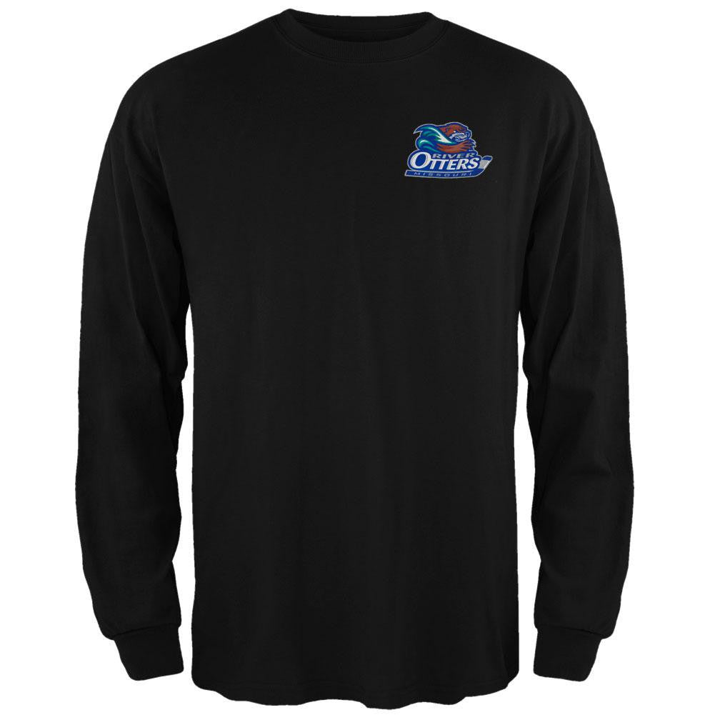 Missouri River Otters - Dual Logo Black Long Sleeve T-Shirt Men's Long Sleeves Missouri River Otters 2XL Black 