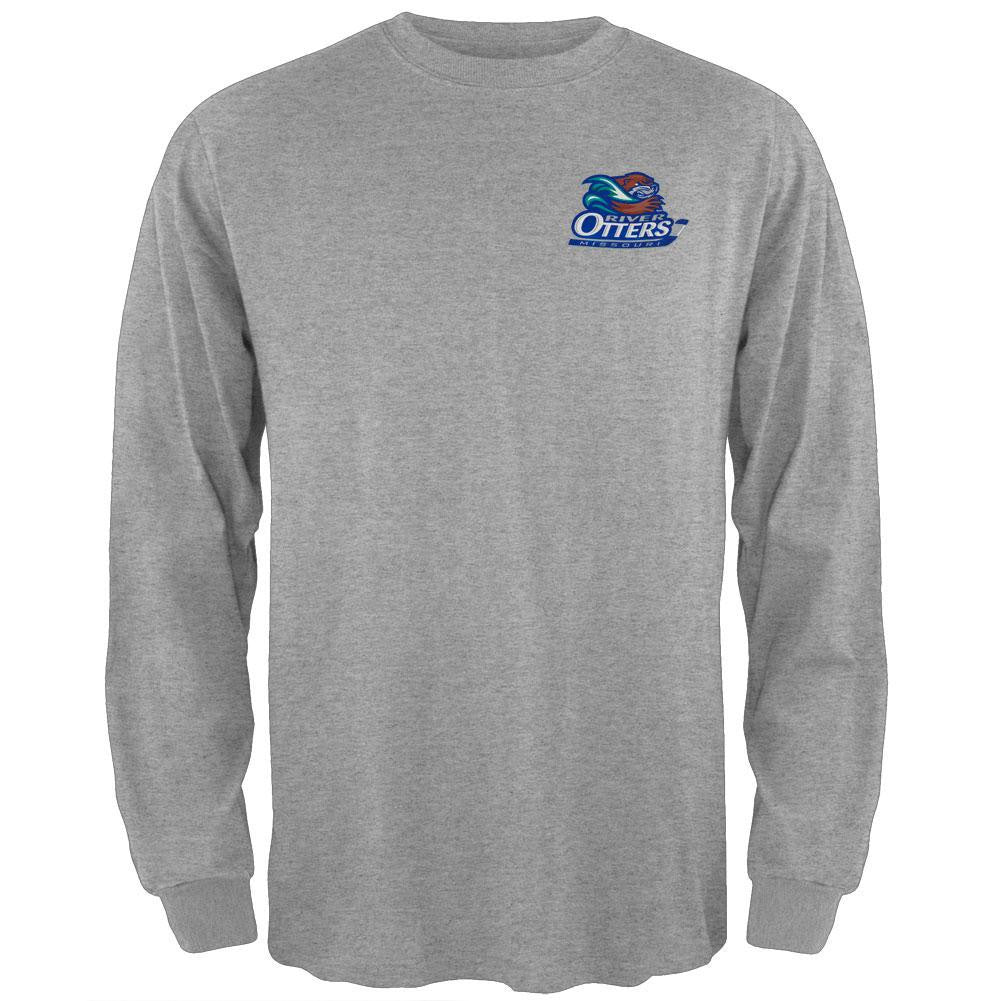 Missouri River Otters - Dual Logo Long Sleeve T-Shirt Men's Long Sleeves Missouri River Otters 2XL Grey 