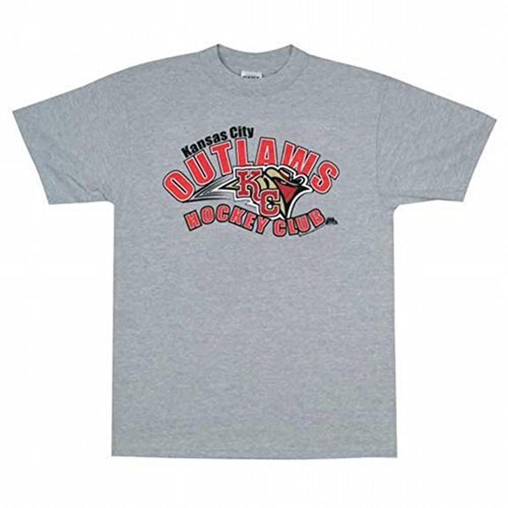 Kansas City Outlaws - Hockey Club Grey Youth T-Shirt Youth T-Shirts Kansas City Outlaws   