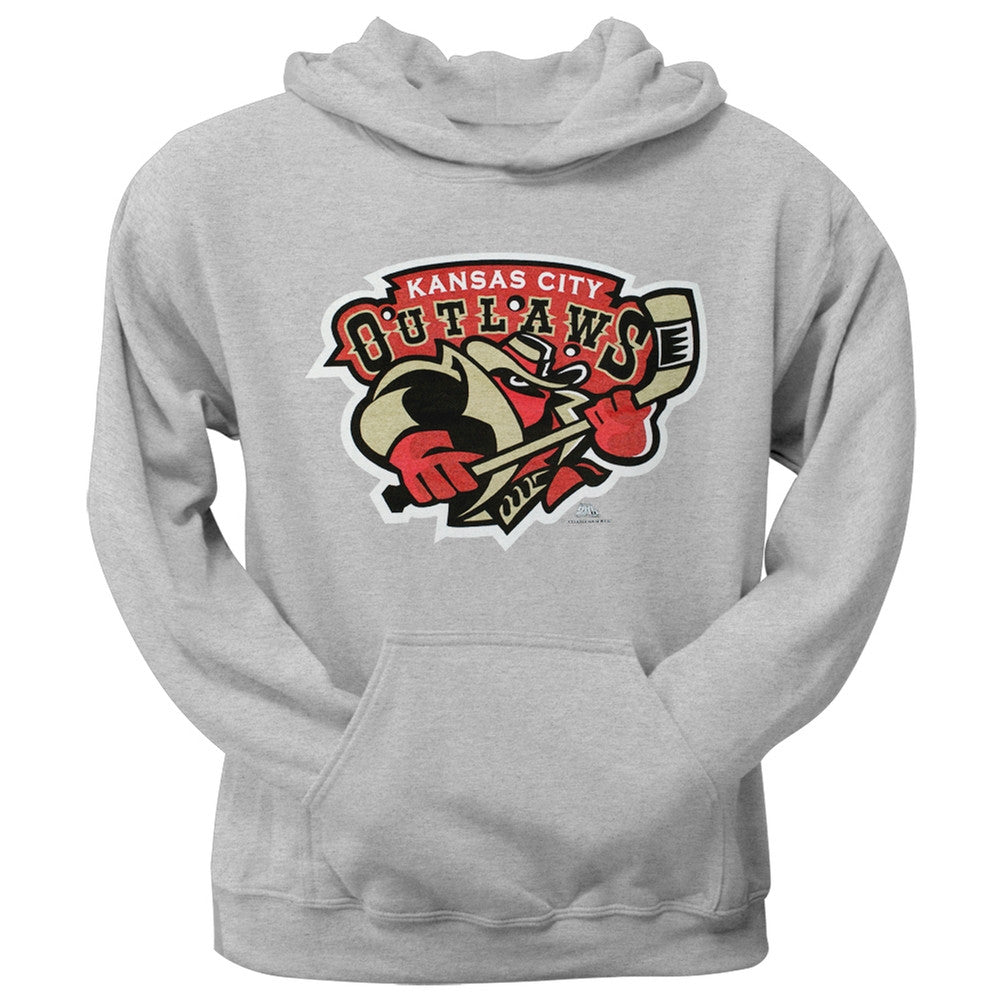 Kansas City Outlaws - Logo Grey Youth Hoodie Youth Hoodies Kansas City Outlaws   