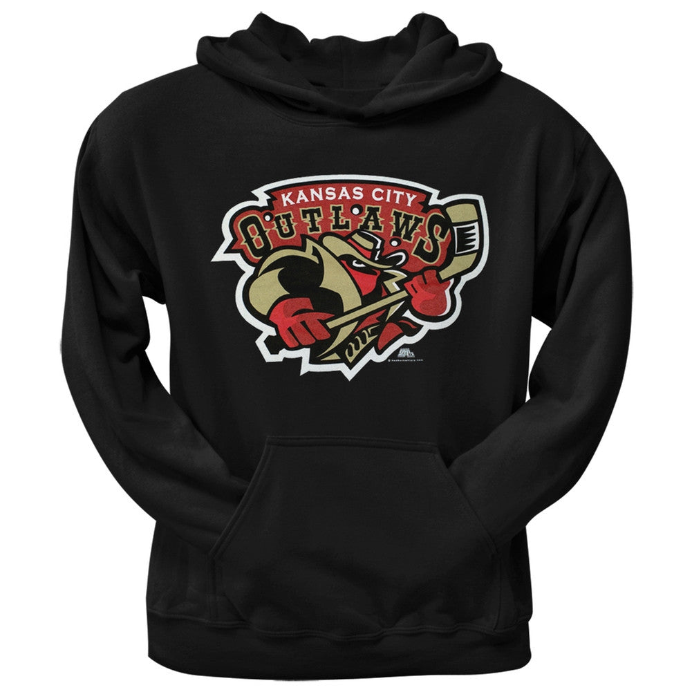 Kansas City Outlaws - Logo Black Youth Hoodie Youth Hoodies Kansas City Outlaws YLG Black 