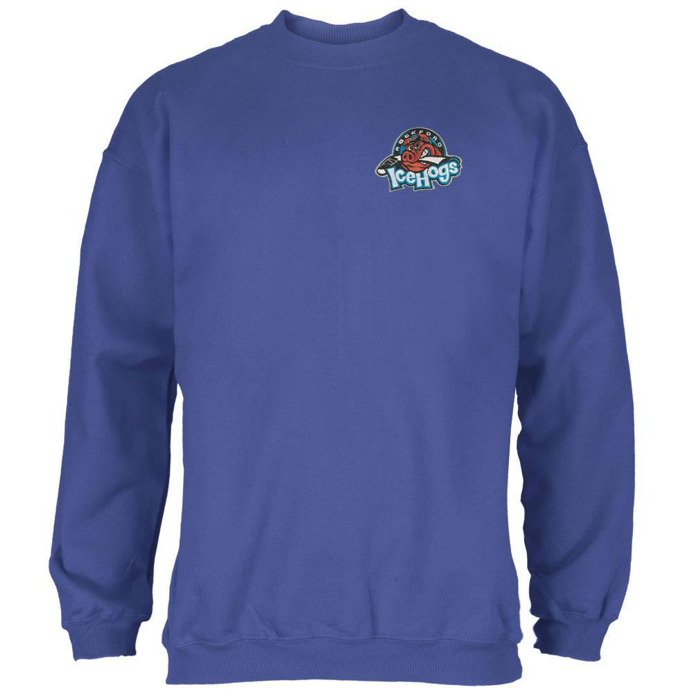 Rockford IceHogs - Embroidered Logo Adult Sweatshirt Men's Sweatshirts Rockford IceHogs   