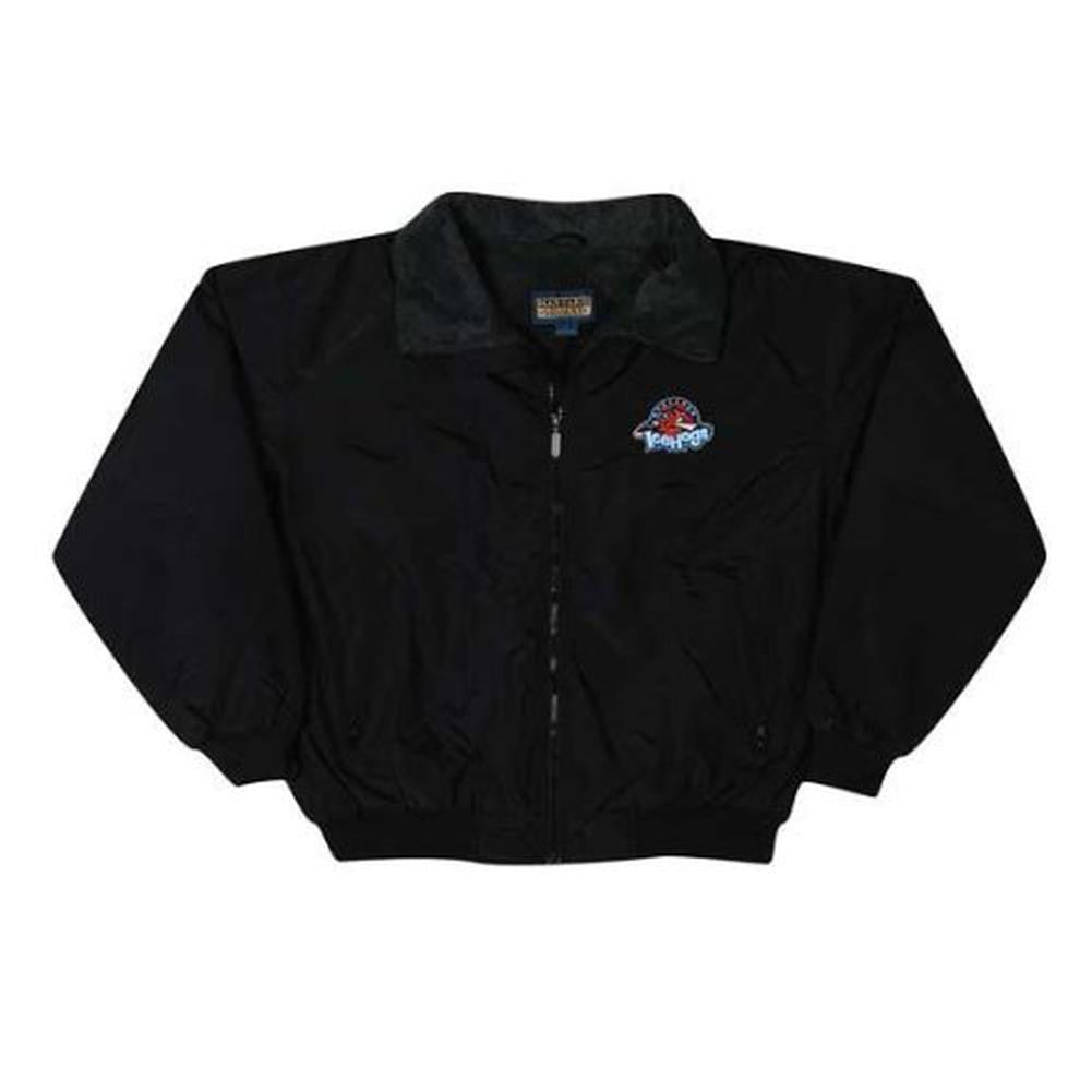 Rockford IceHogs - Logo Nylon Jacket W/ Fleece Men's Jackets Rockford IceHogs LG Black 