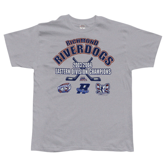 03-04 Division Champs T-Shirt - Heather Men's T-Shirts Richmond Riverdogs   