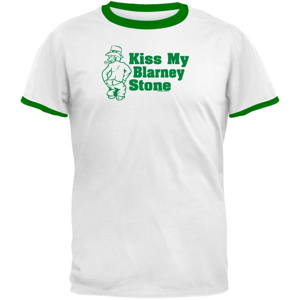 Kiss My Blarney Stone T-Shirt Men's T-Shirts Old Glory MD White