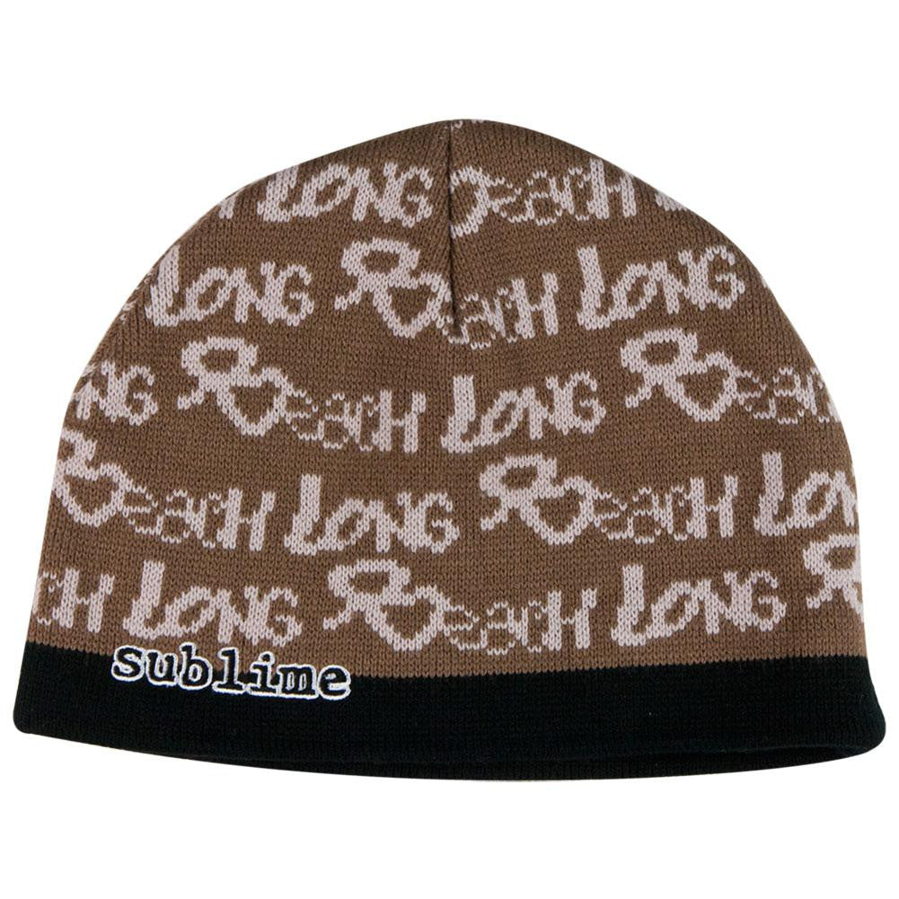 Sublime - All-Over Long Beach Knit Beanie Hat Knit Hats Old Glory OS Tan 