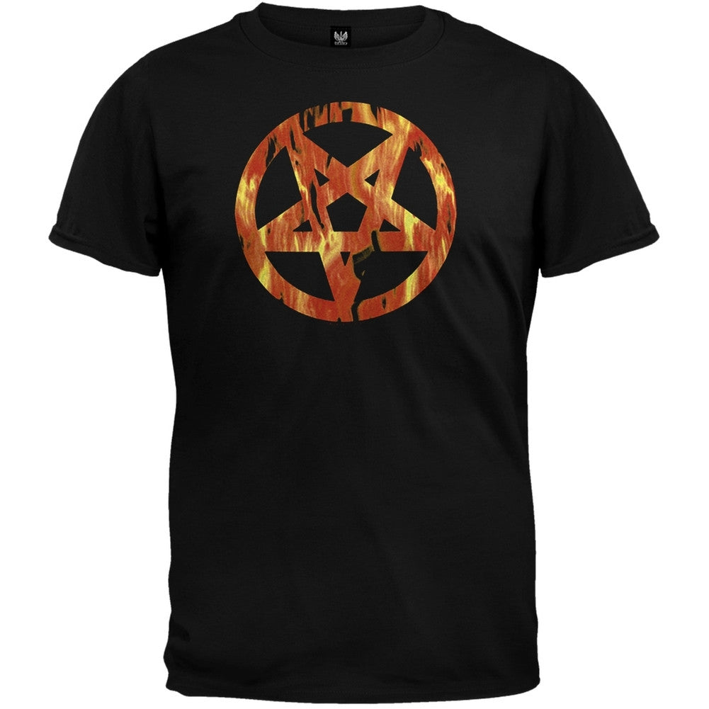 Hellbound - Flaming Pentagram T-Shirt Men's T-Shirts Old Glory   