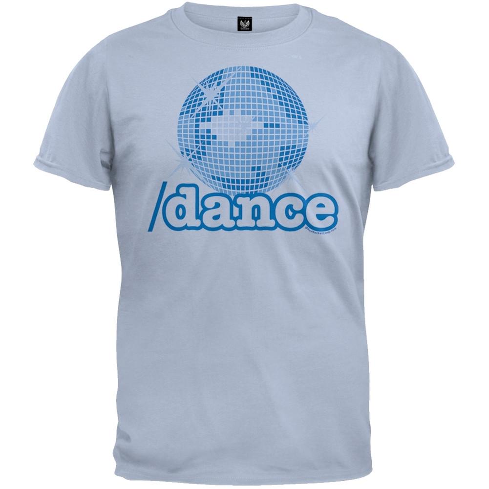 Disco Ball Dance T-Shirt Men's T-Shirts Parody XL Light Blue 