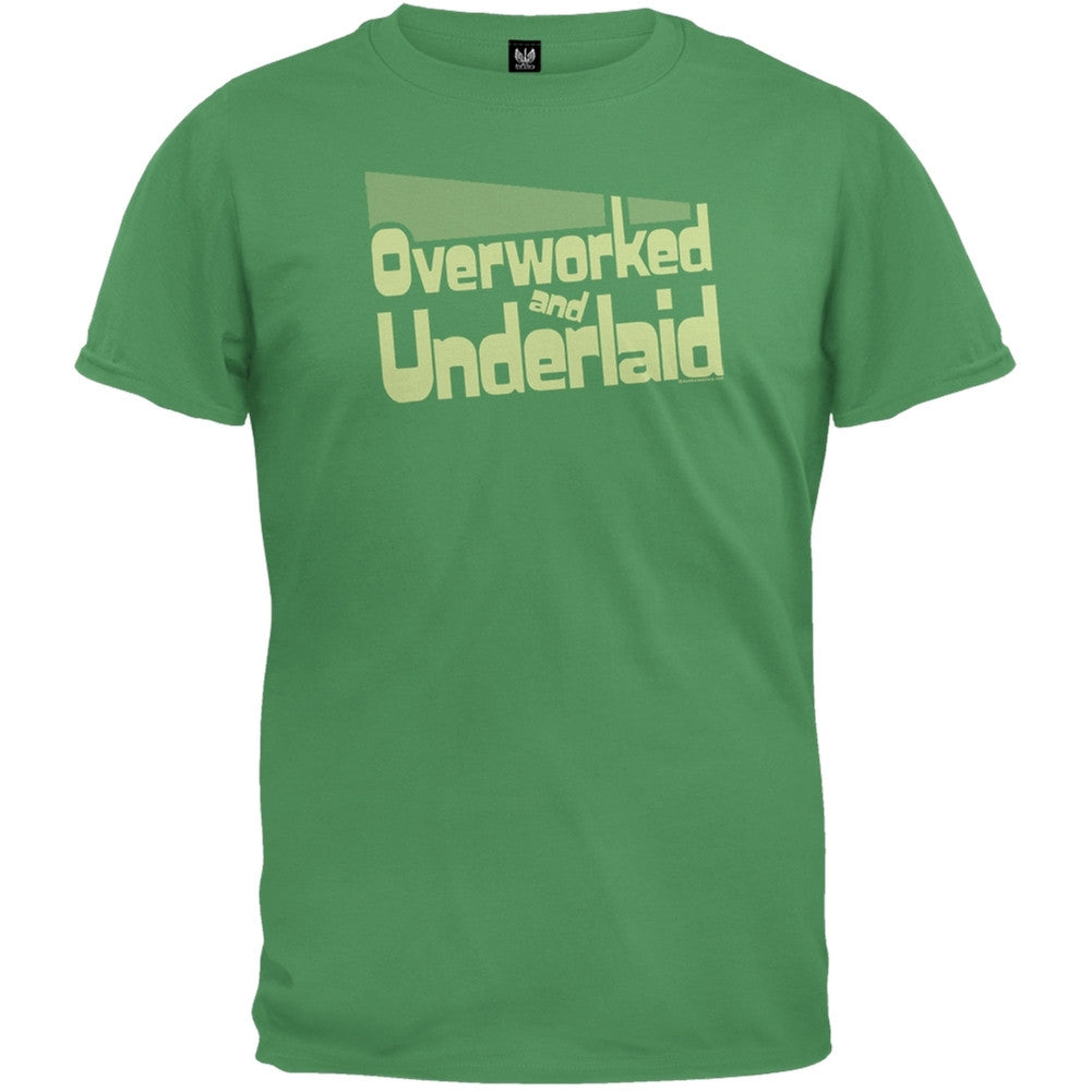 Overworked Underlaid T-Shirt Men's T-Shirts Old Glory   