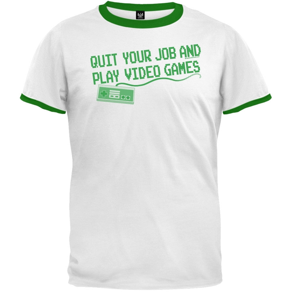 Quit Your Job T-Shirt Men's T-Shirts Old Glory SM White 