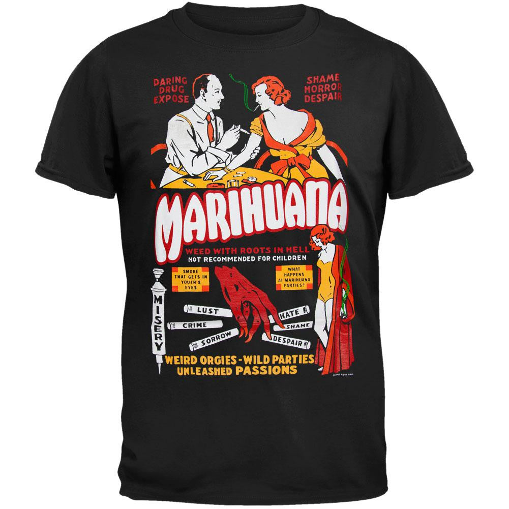 Marihuana - Poster Art Mens T-Shirt Men's T-Shirts Marihuana SM Black 