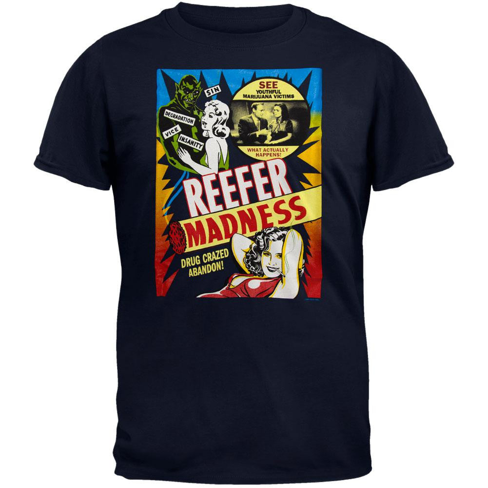 Reefer Madness - Poster Art T-Shirt Men's T-Shirts Reefer Madness SM Dark Blue 