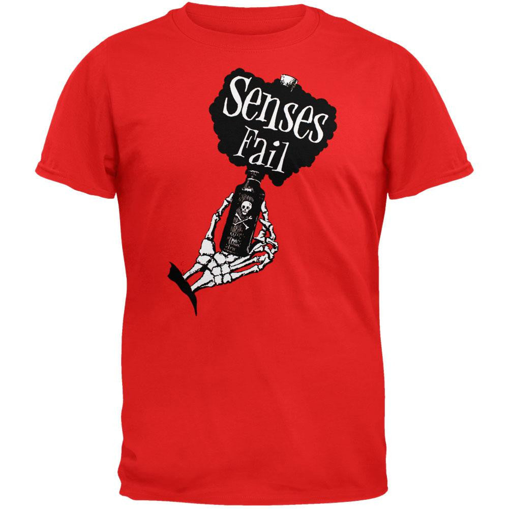 Senses Fail - Skeleton Hand Youth T-Shirt Youth T-Shirts Senses Fail LG Red 