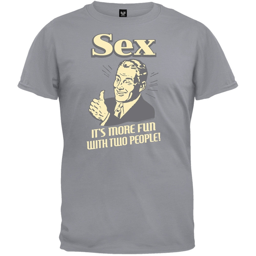 Sex More Fun Two People T-Shirt Men's T-Shirts Old Glory   