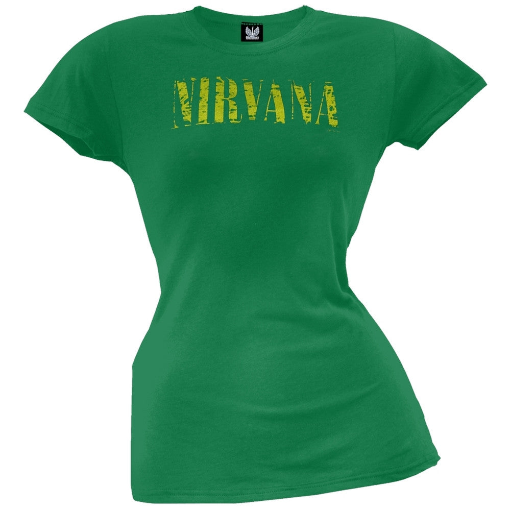 Nirvana - Scratch Juniors Tissue T-Shirt Juniors T-Shirts Nirvana   