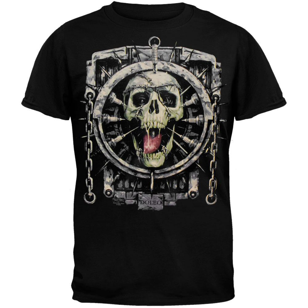 Skulbone - Tortured Skull T-Shirt Men's T-Shirts Skulbone MD Black 